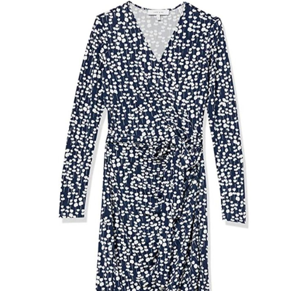 Women's Classic Long Sleeve V-Neck wrap dress